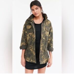BDG Camo Zip Up and Hooded Jacket